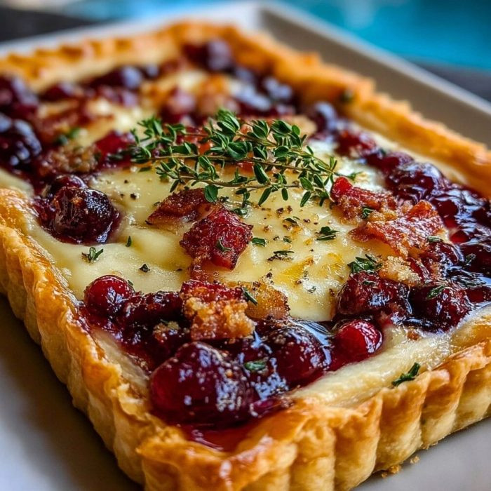 Cranberry Brie Tart with Pancetta and Thyme - Ermhearts